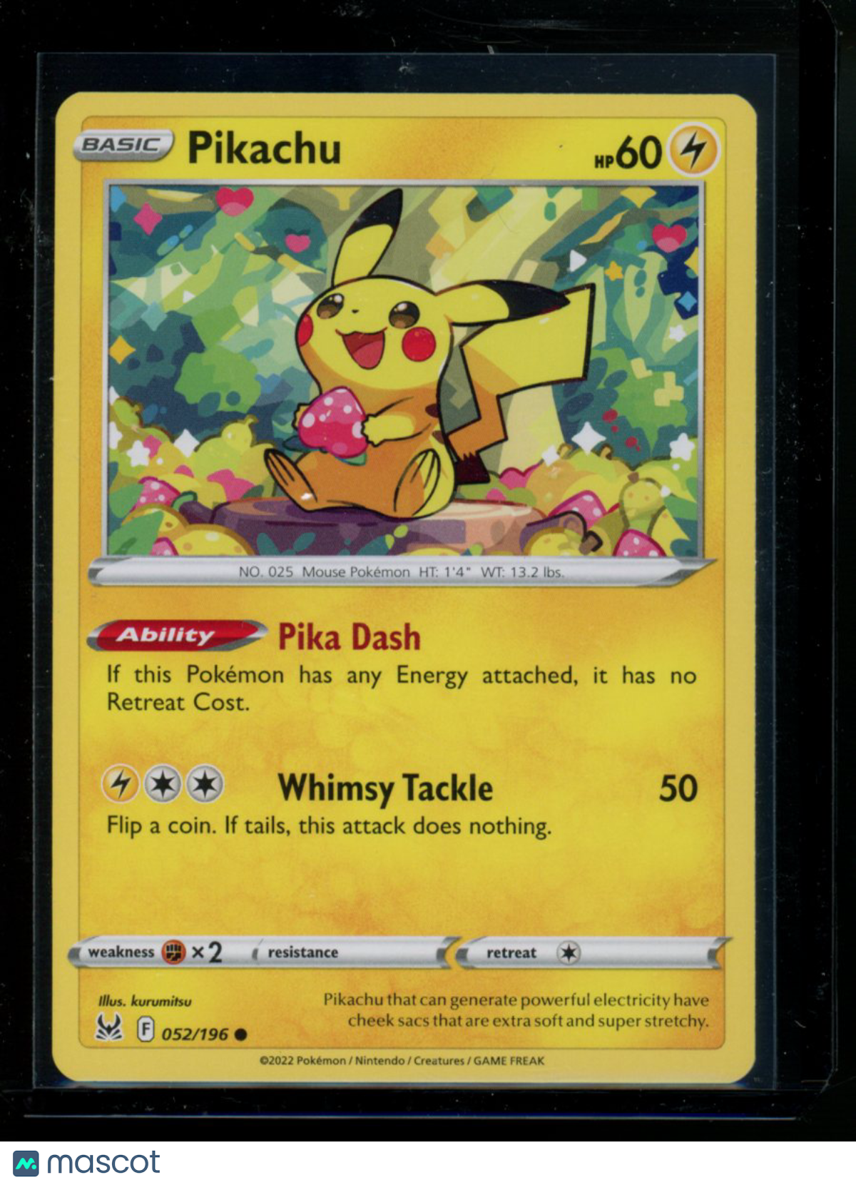Pikachu #052/196 2022 Pokemon