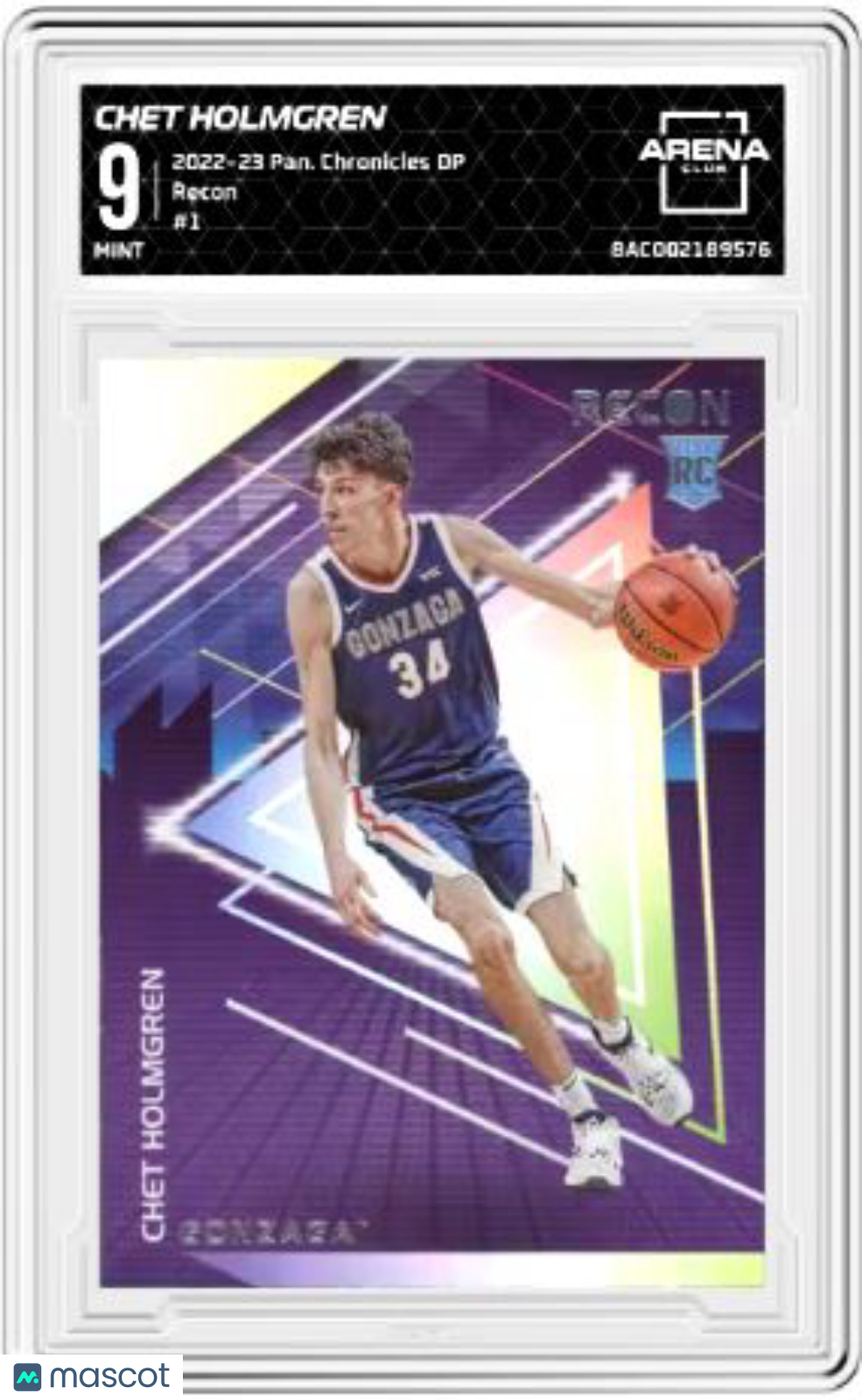 2022-23 Panini Chronicles Draft Picks Chet Holmgren #1 Recon Arena Club 9