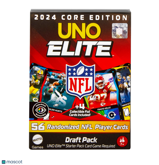 UNO NFL Players Collectible Foil Cards Included 2024 Mattel 56 Player Cards