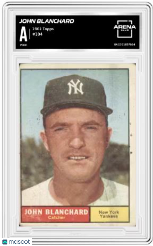 1956 Topps John Blanchard #104 Baseball Arena Club A