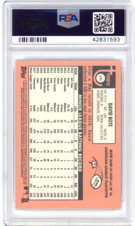 2018 Topps Heritage David Bote #540 Baseball PSA 10