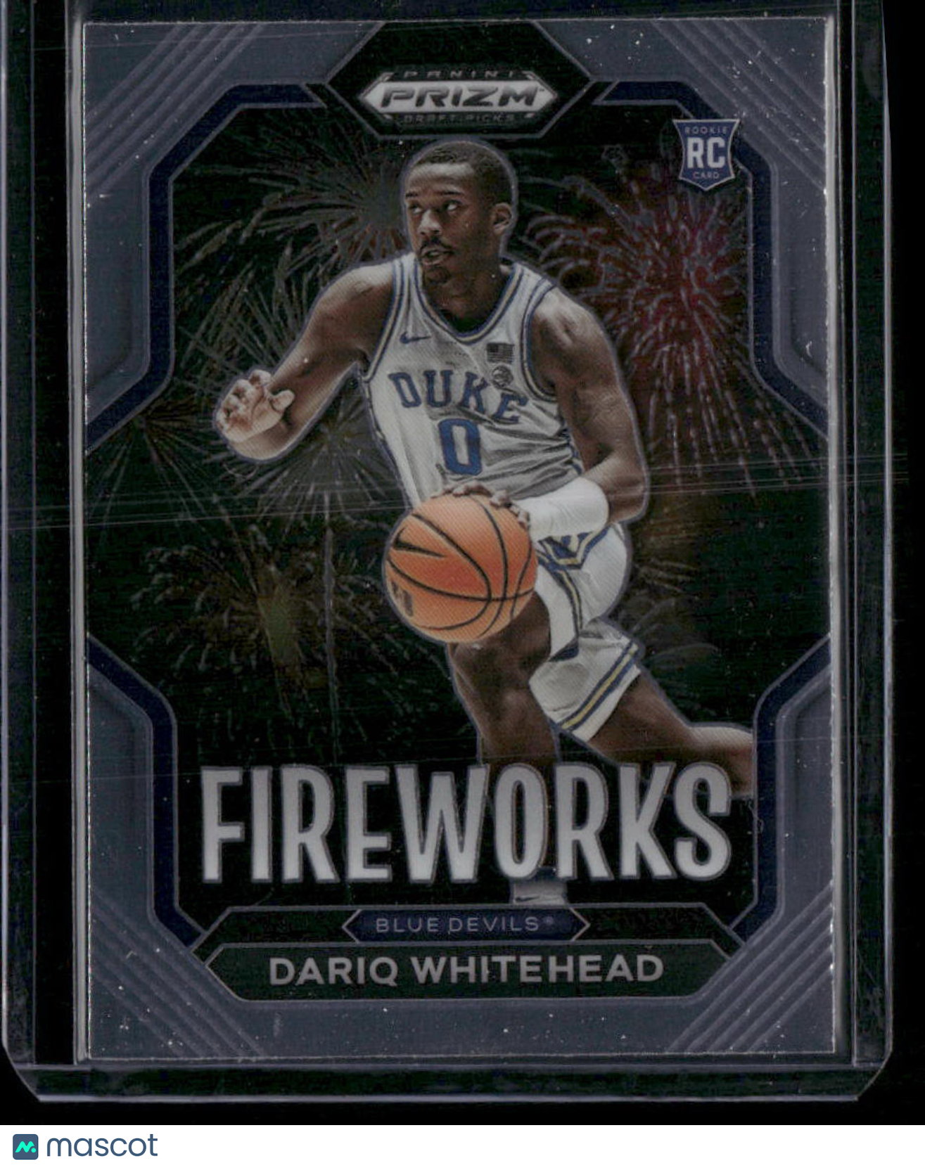 2023 Panini Prizm Draft Picks Dariq Whitehead #13 Fireworks RC Basketball