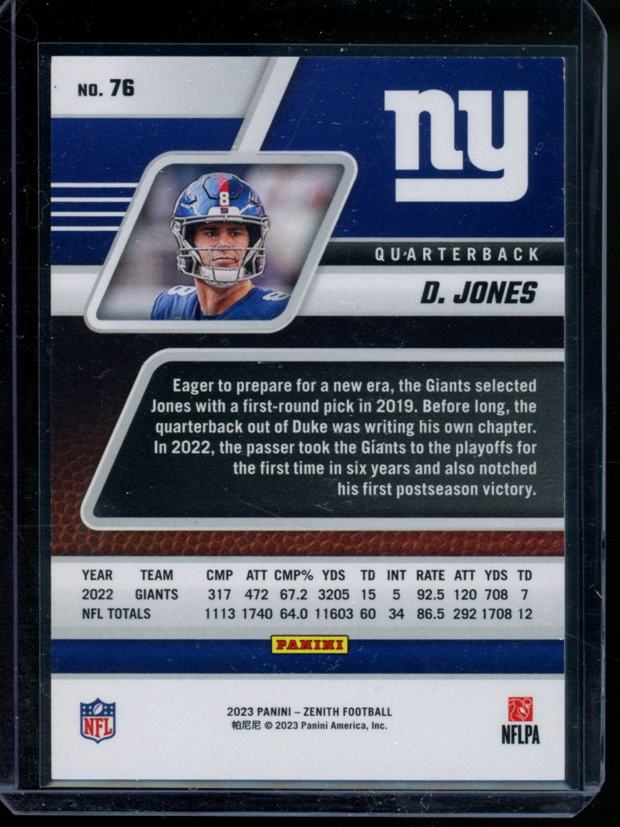 2023 Panini Zenith Daniel Jones #76 007/100 Football