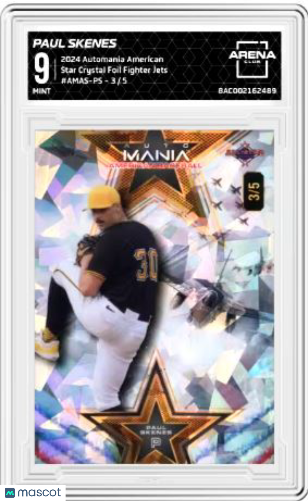 2024 Automania American Paul Skenes #AMAS-PS Star Crys Foil Fighter Jets AC 9