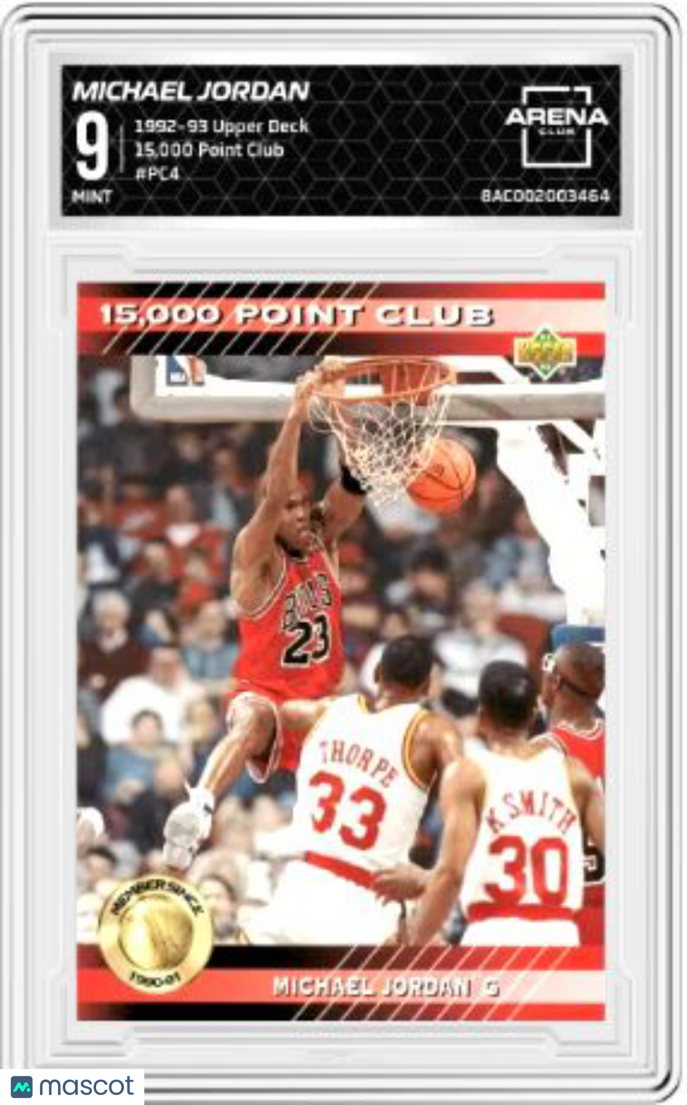 1992-93 Upper Deck Michael Jordan #PC4 15,000 Point Club Arena Club 9