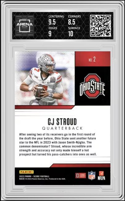 2023 Panini Score CJ Stroud #2 Protential Football AC 9