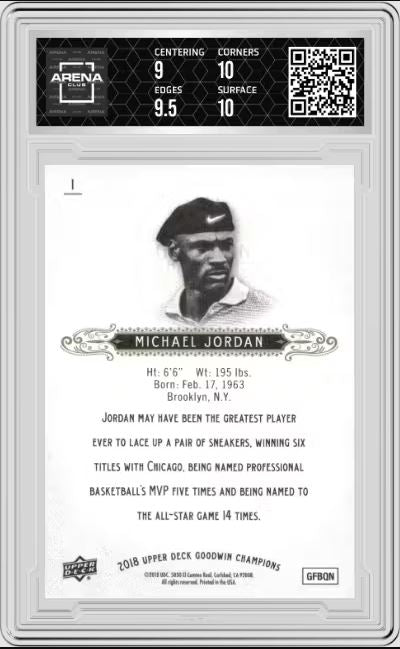 2018 UD Goodwin Champions Michael Jordan #1 Basketball AC 9.5