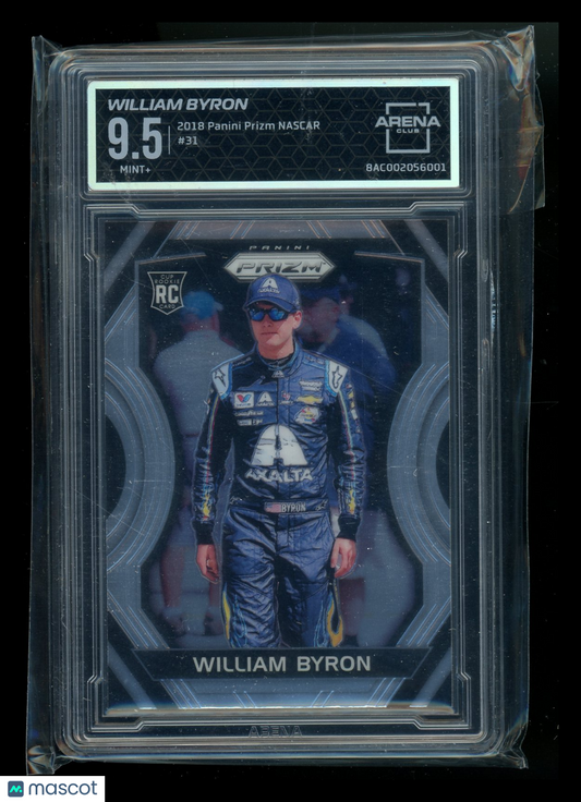 2018 Panini Prizm NASCAR William Byron #31 RC Racing Arena Club 9.5
