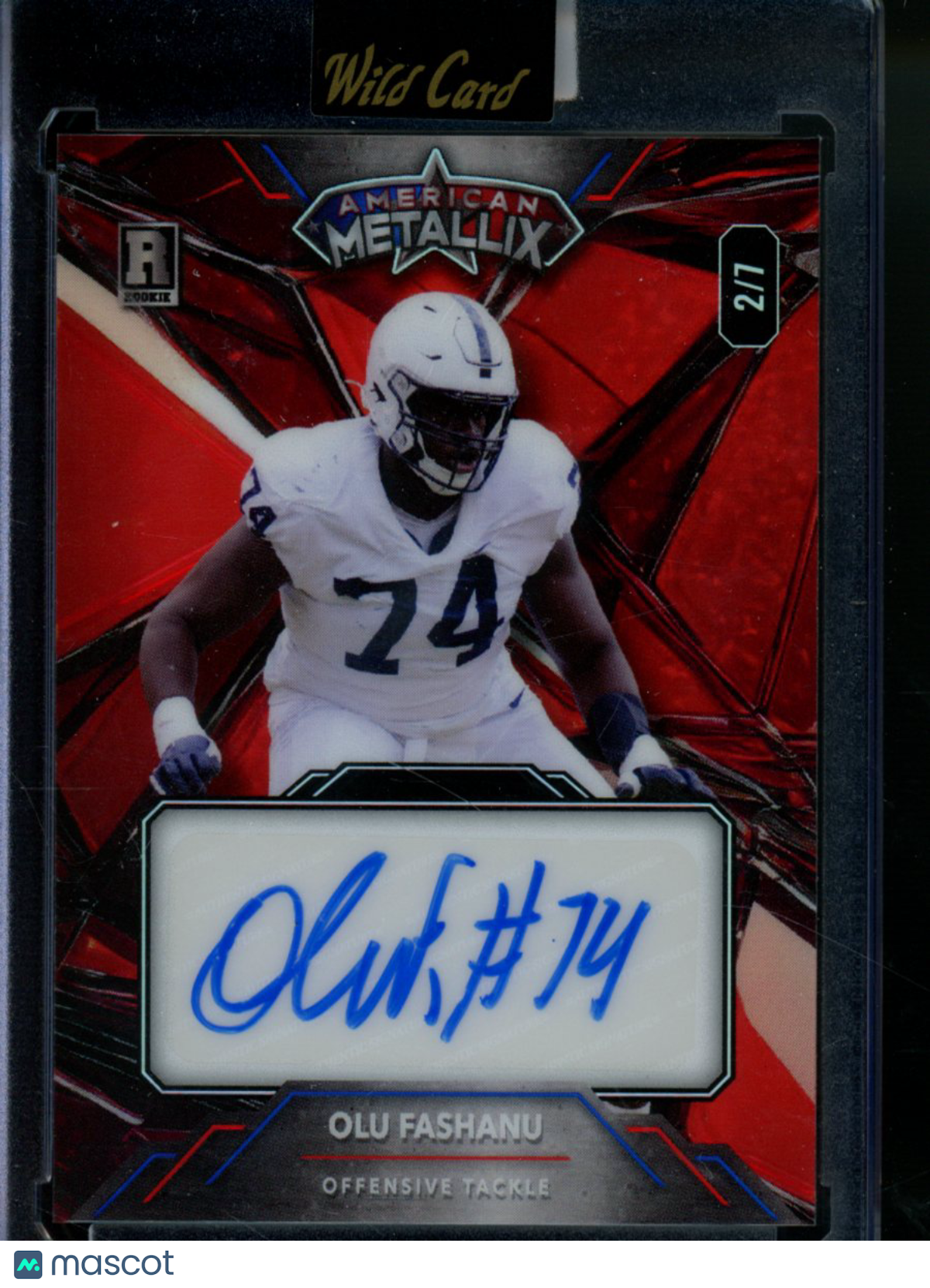 2023 Wild Card American Metal LUX Olu Fashanu #WMG-OFA 2/7 Football
