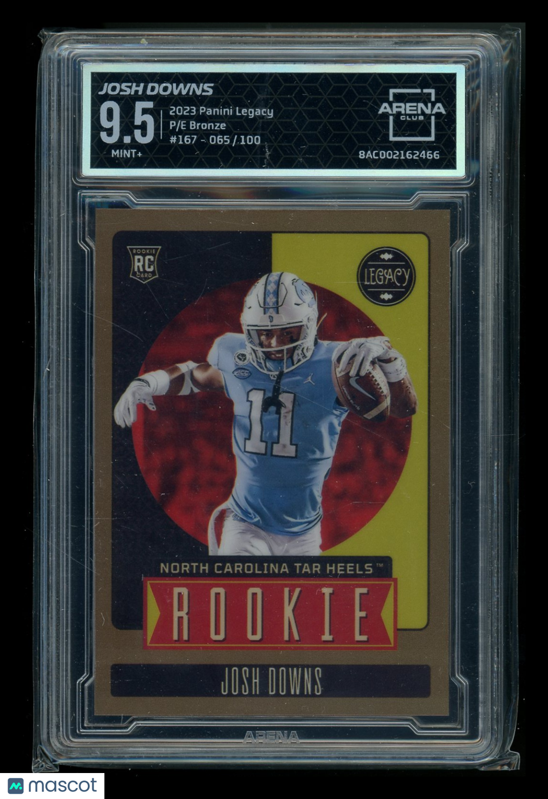 2023 Panini Legacy Bronze Josh Downs #167 065/100 RC Football Arena Club 9.5
