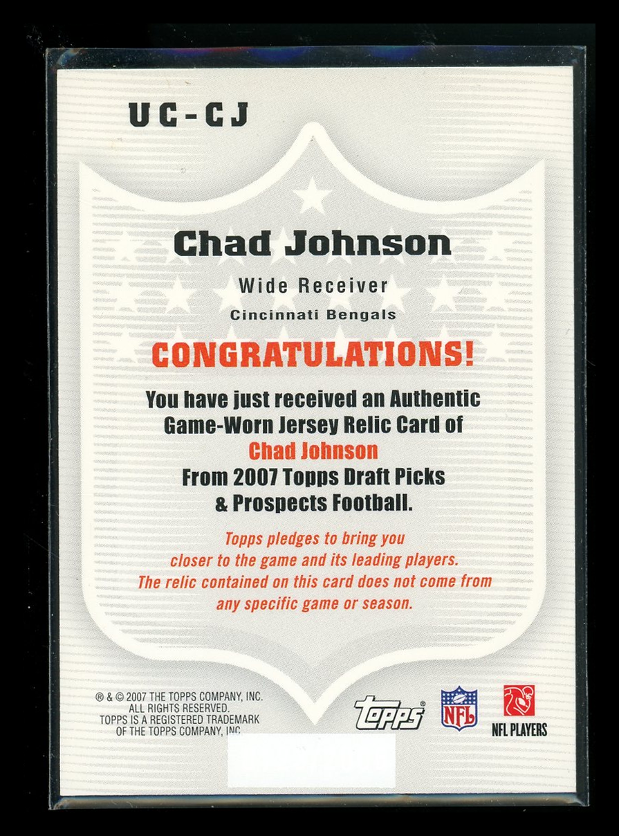 2007 Topps DPP Chad Johnson #UC-CJ Game-Worn Jersey Football