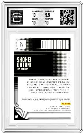 2018 Panini Donruss Shohei Ohtani #D9 Dominator Cystals Baseball AC 10