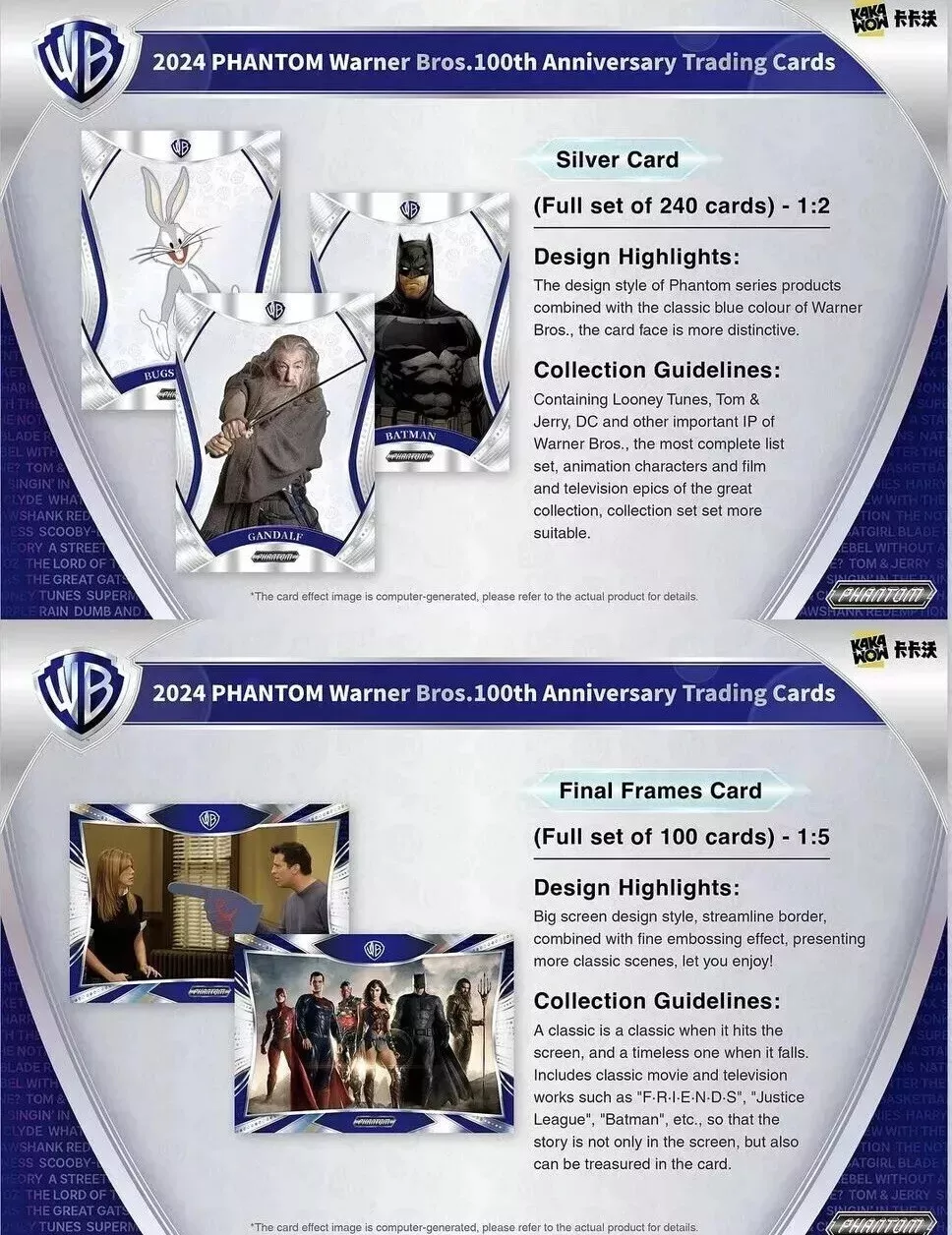 Kakawow 2024 PHANTOM Warner Bros 100th Anniversary Trading Cards Box Sealed NEW