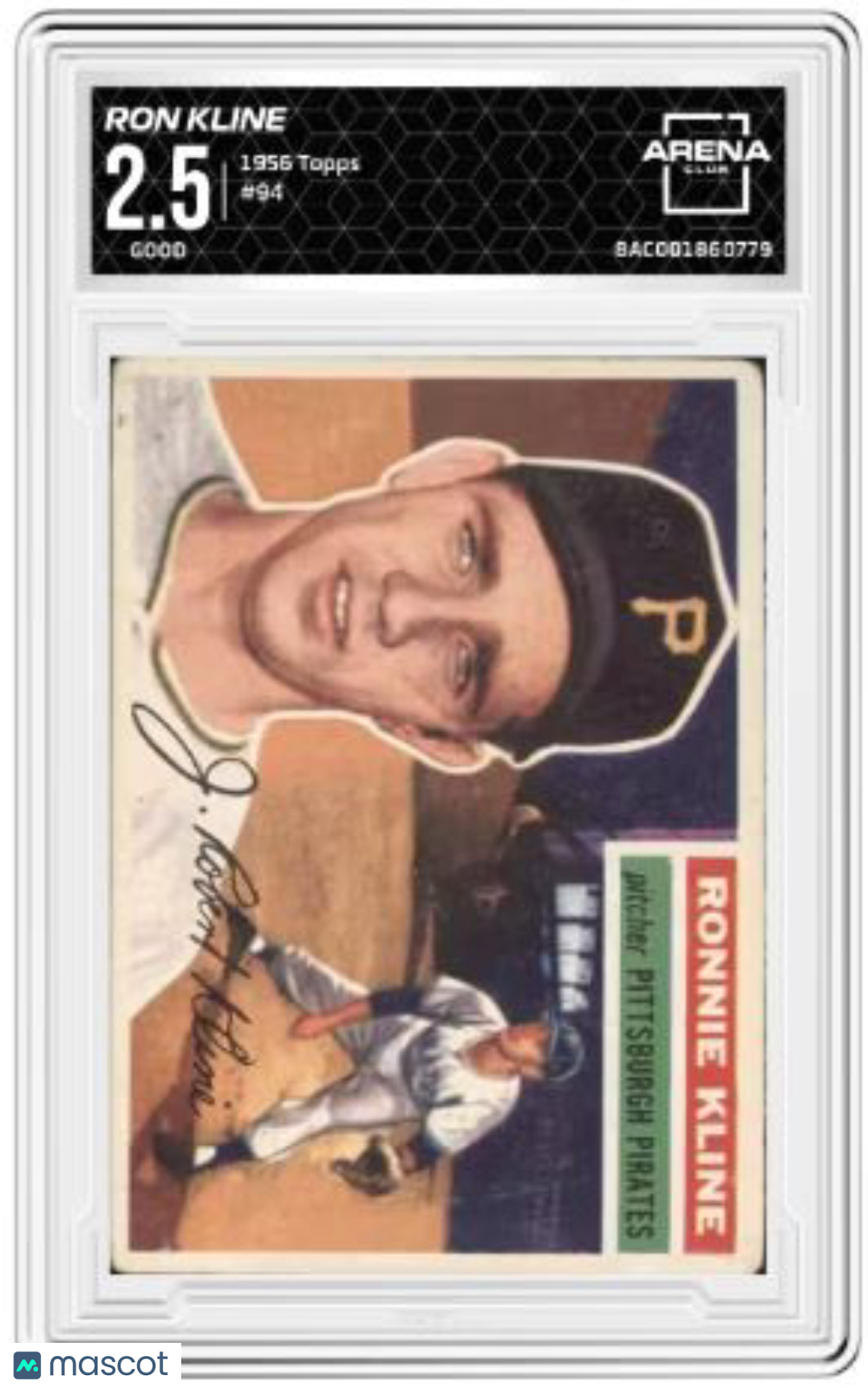 1956 Topps Ron Kline #94 Baseball Arena Club 2.5