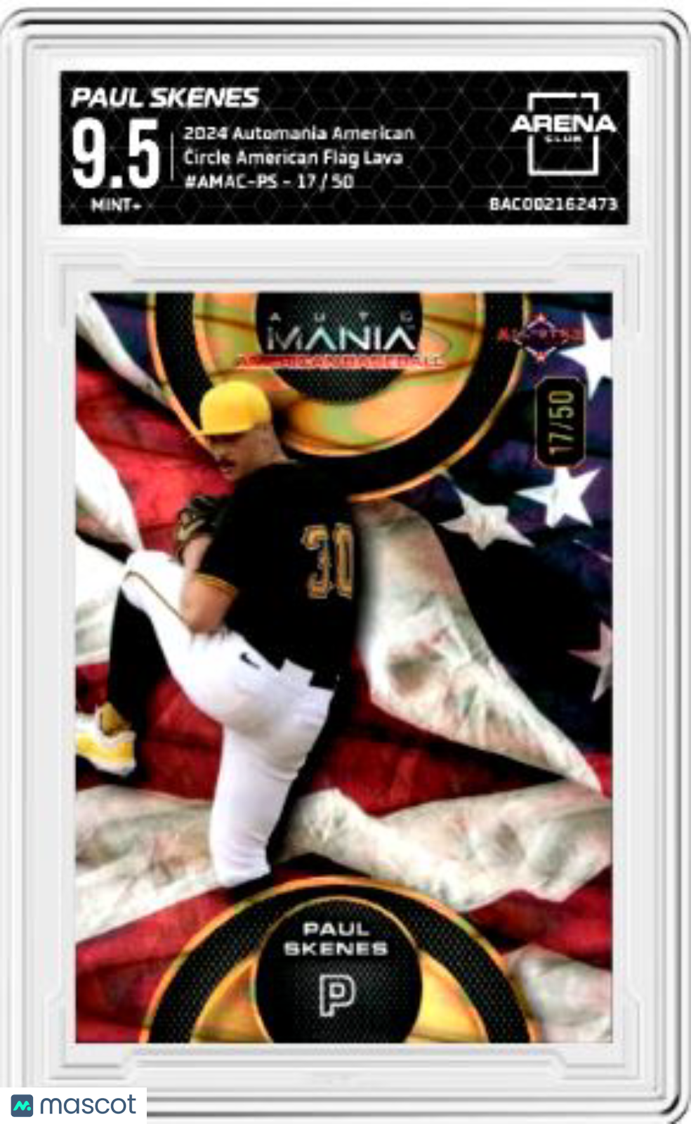 2024 Automania American Paulk Skenes #AMAC-PS Circle American Flag Lava 17/50