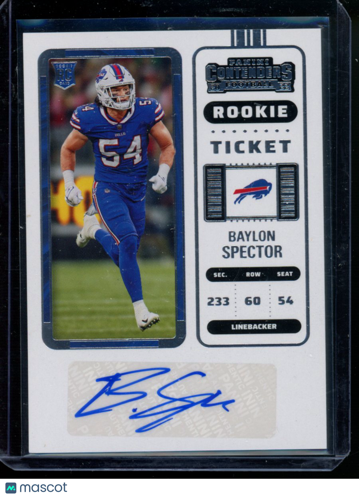 2022 Panini Contenders Baylon Spector #301 Football