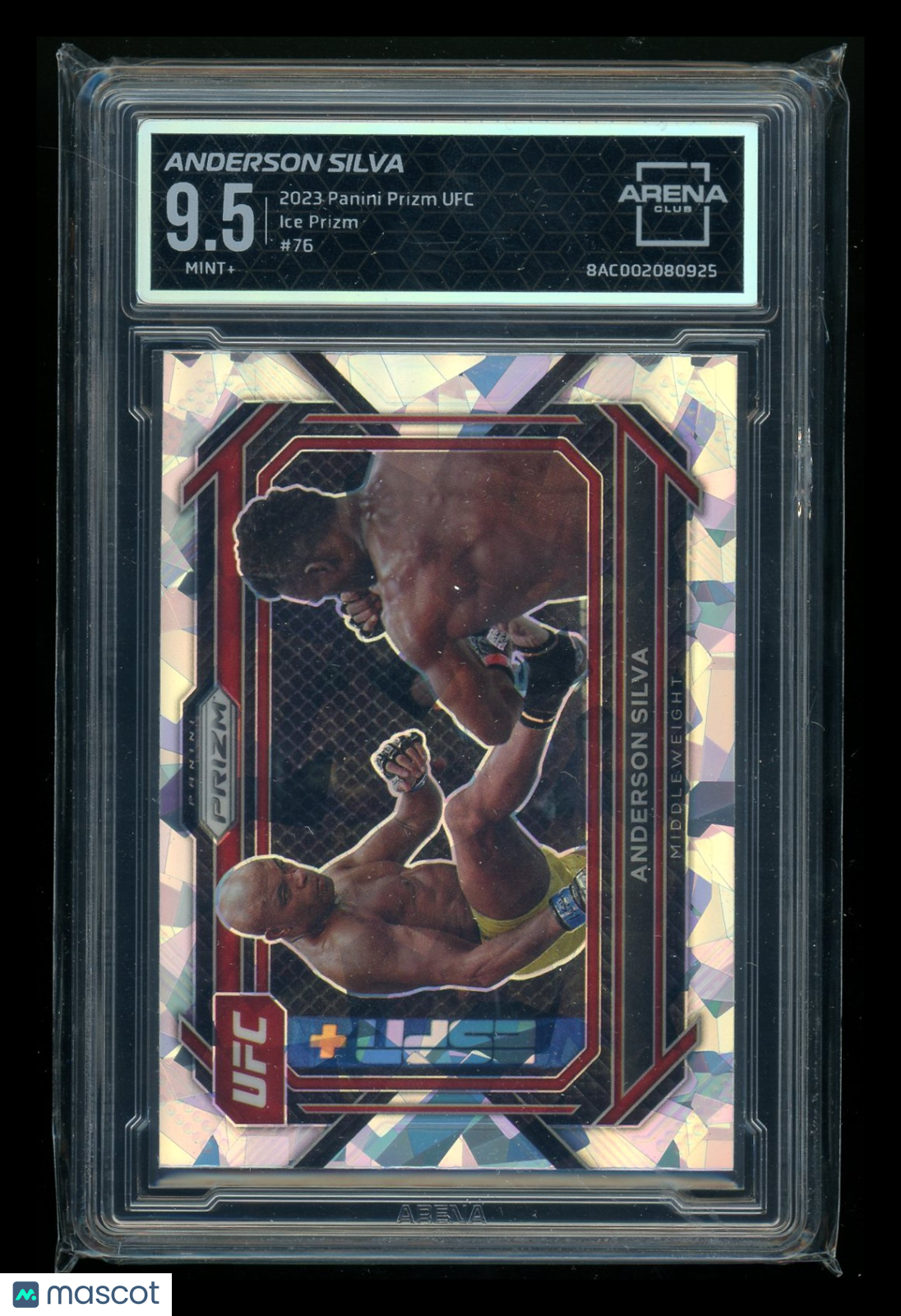 2023 Panini Prizm UFC Ice Prizm Anderson Silva #76 MMA Arena Club 9.5