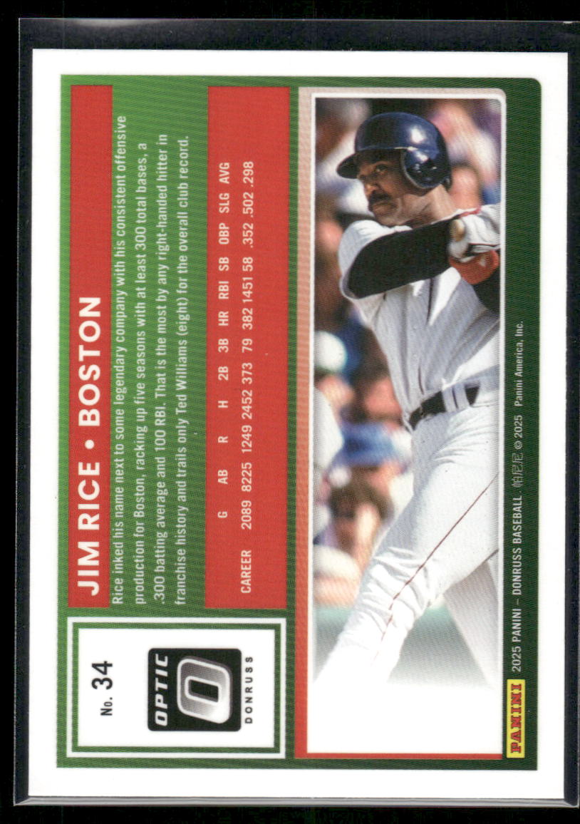 2025 Donruss Jim Rice #M-34 Optic Baseball