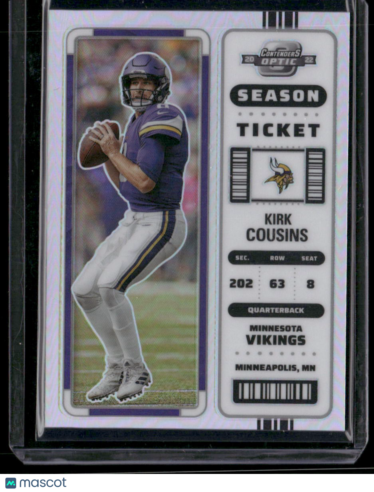 2022 Panini Contenders Optic Football Kirk Cousins #31 Season Ticket Football