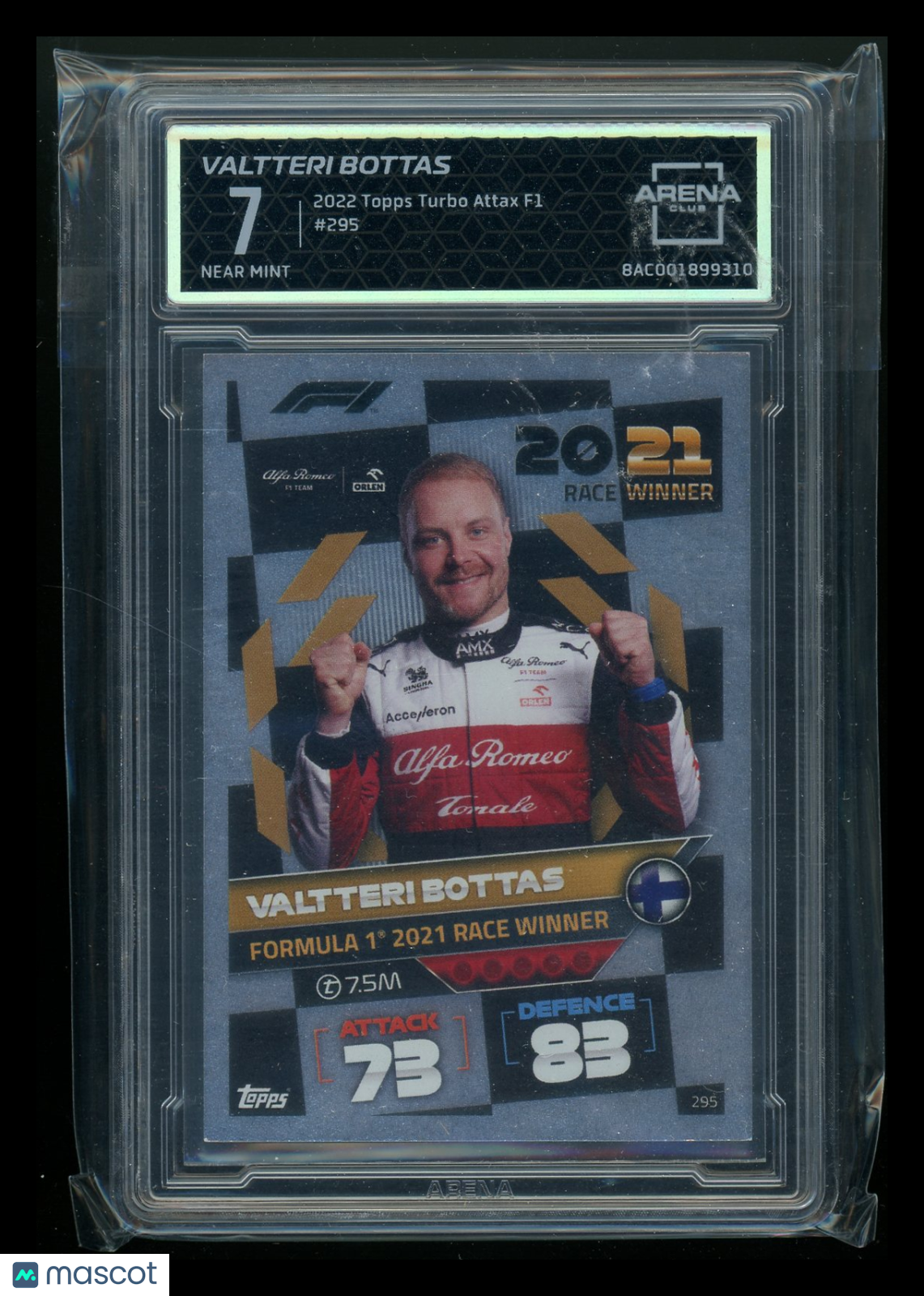 2022 Topps Turbo Attax Valtteri Bottas #295 Auto Racing Arena Club 7