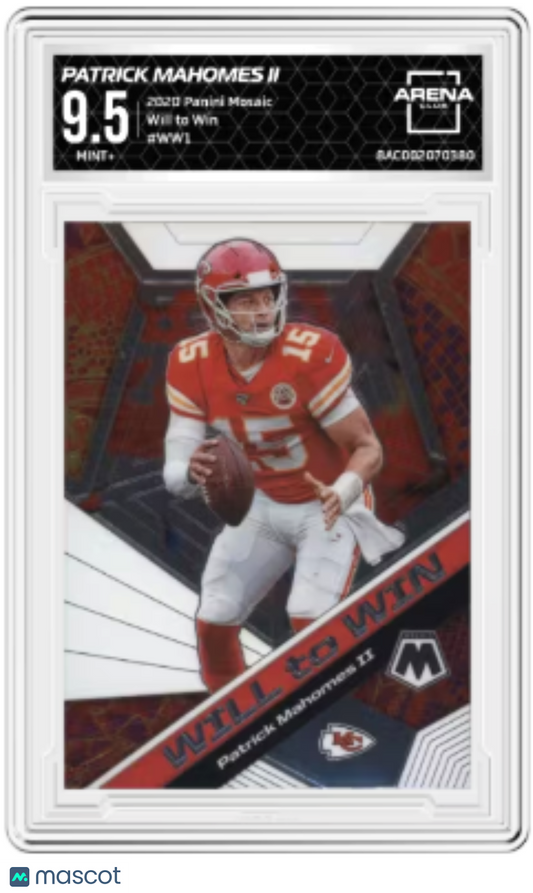 2020 Panini Mosaic Will to Win Patrick Mahomes II #WW1 Football Arena Club 9.5