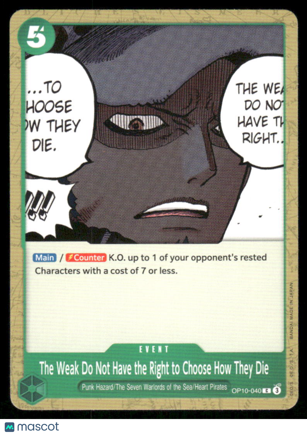 One Piece Card Game The Weak Do Not Have The Right #OP10-040 English Royal Blood