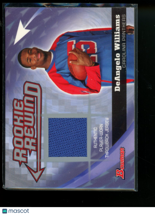 2006 Bowman Rookie Rewind DeAngelo Williams #BRR-DW Player-worn throwback jersey