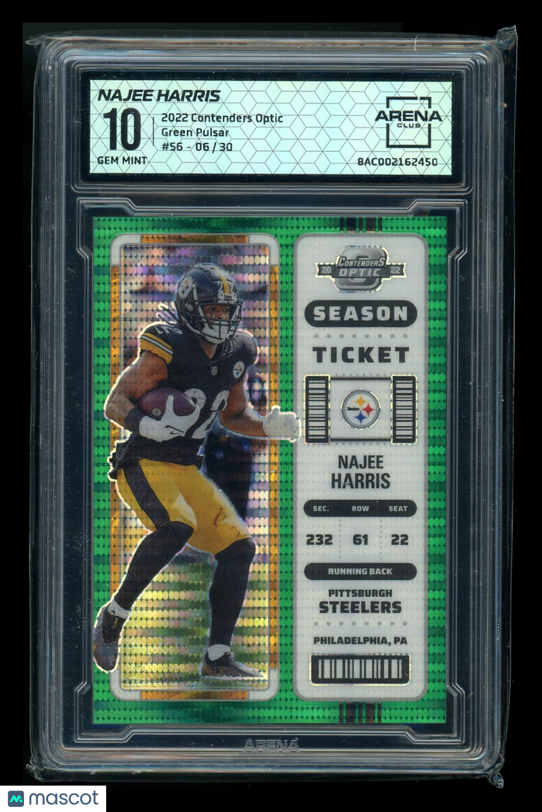 2023 Panini Contenders Optic Green Pulsar Najee Harris #56 06/30 Arena Club 10