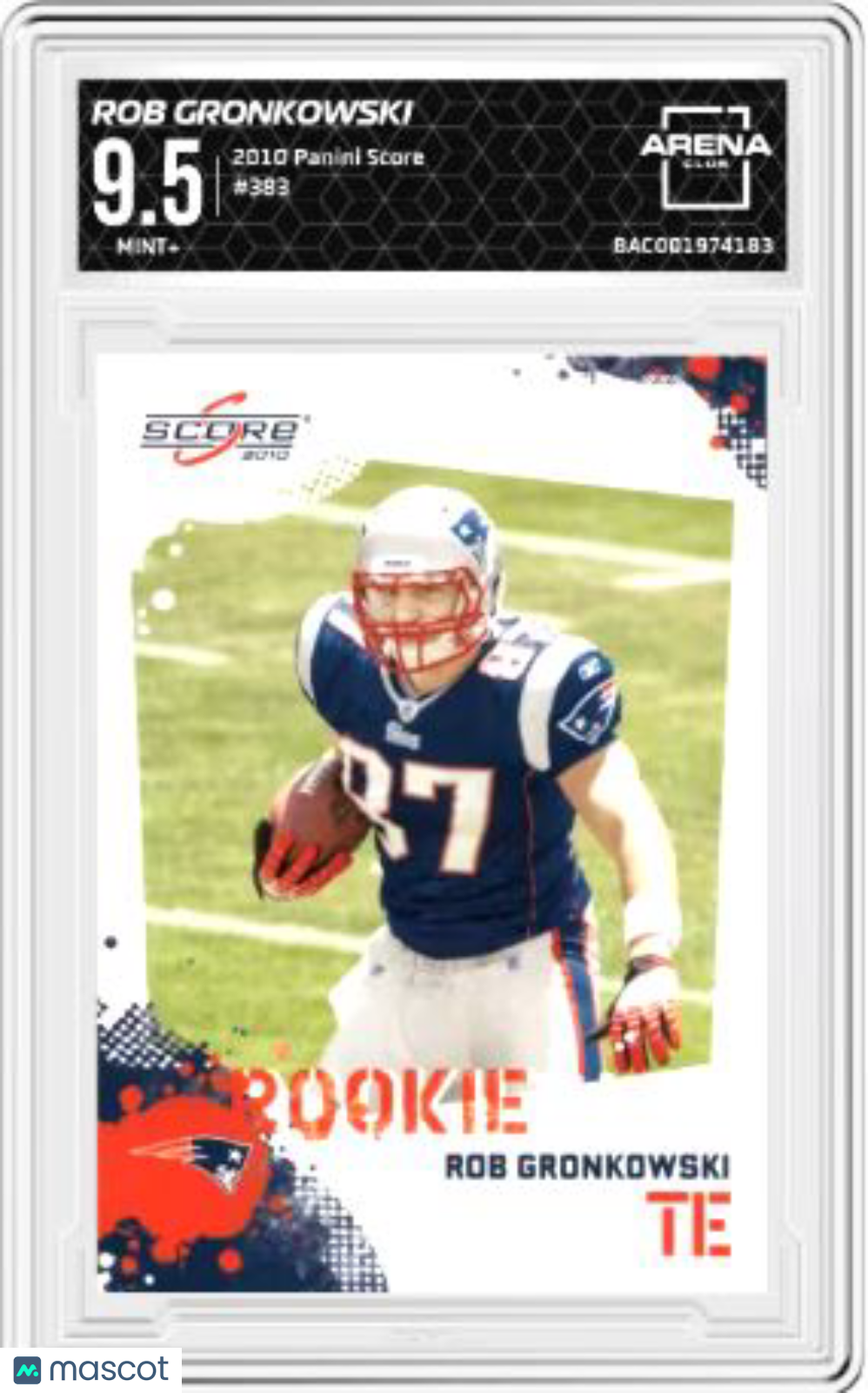 2010 Panini Score Rob Gronkowski #383 Football AC 9.5