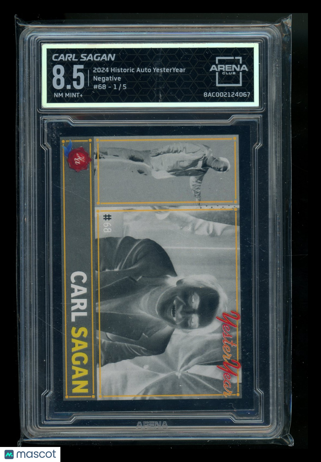 2024 Historic Autograph YesterYear Negative 1/5 #68 Arena Club 8.5
