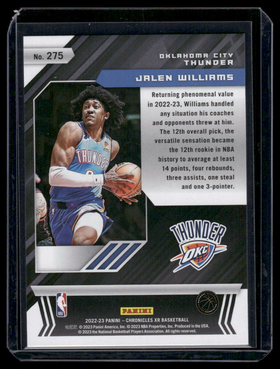 2022-23 Panini Chronicles XR Jalen Williams #275 RC Basketball