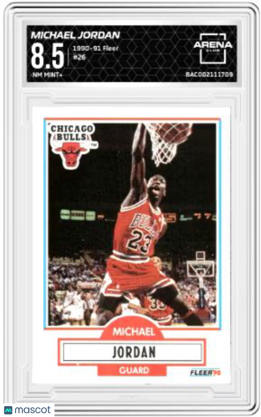 1990-91 Fleer Michael Jordan #26 Basketball Arena Club 8.5