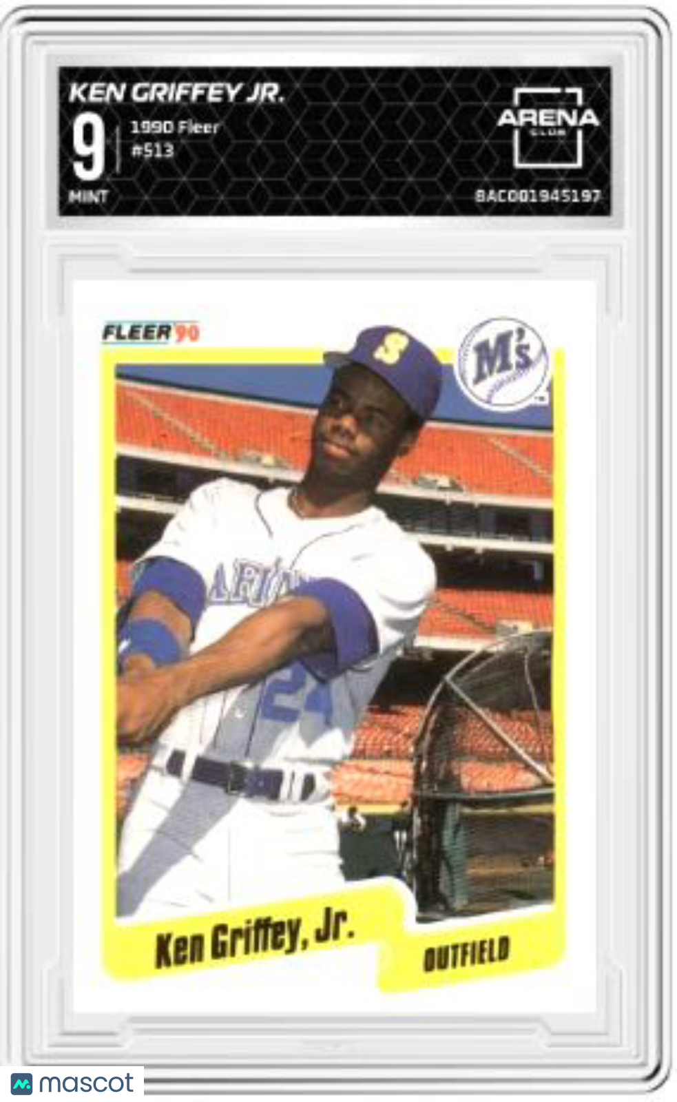 1990 Fleer Ken Griffey Jr #513 Baseball Arena Club 9