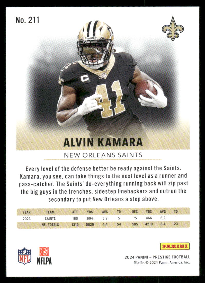2024 Panini Prestige Alvin Kamara #211 Football