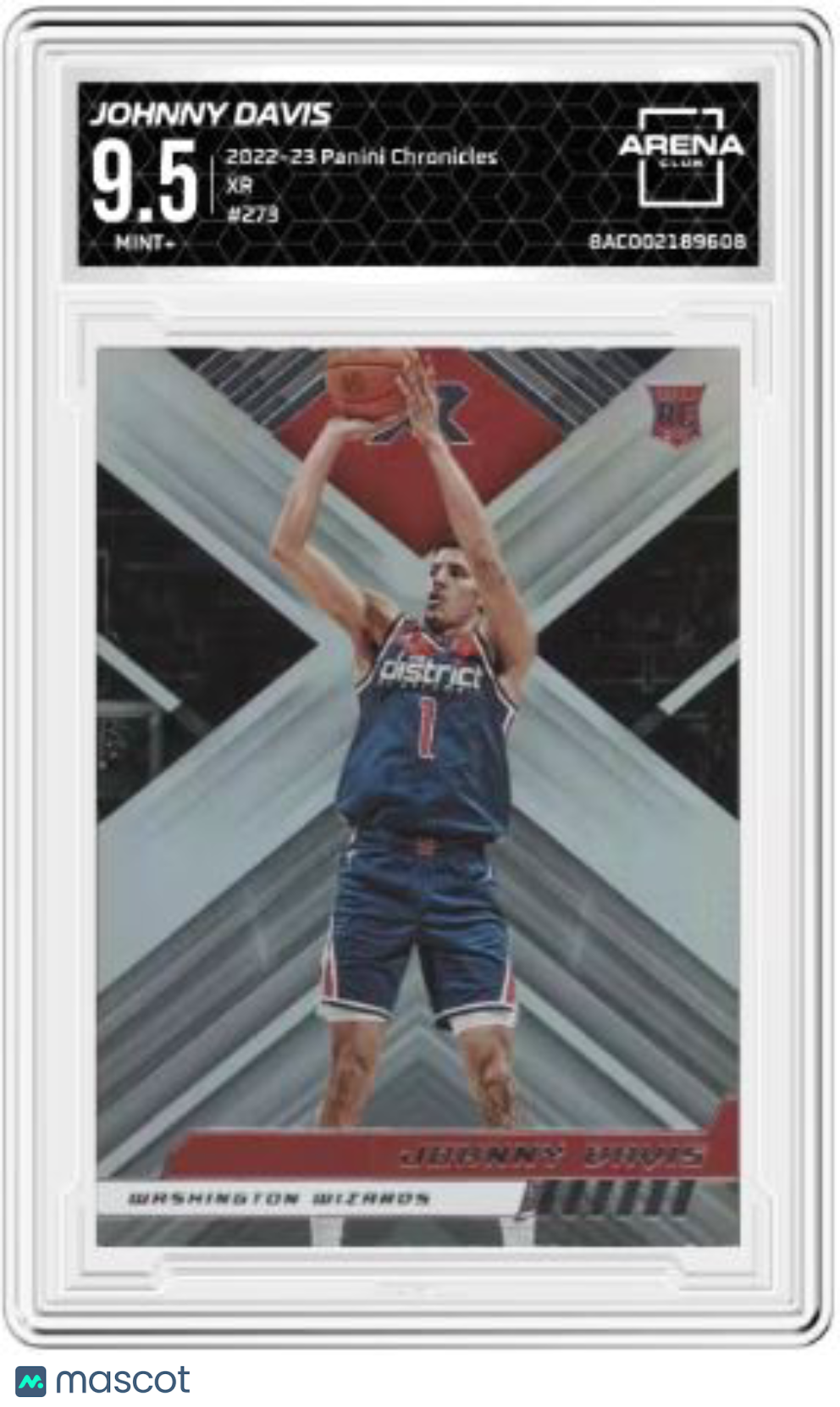 2022-23 Panini Chronicles Johnny Davis #273 XR RC Basketball Arena Club 9.5