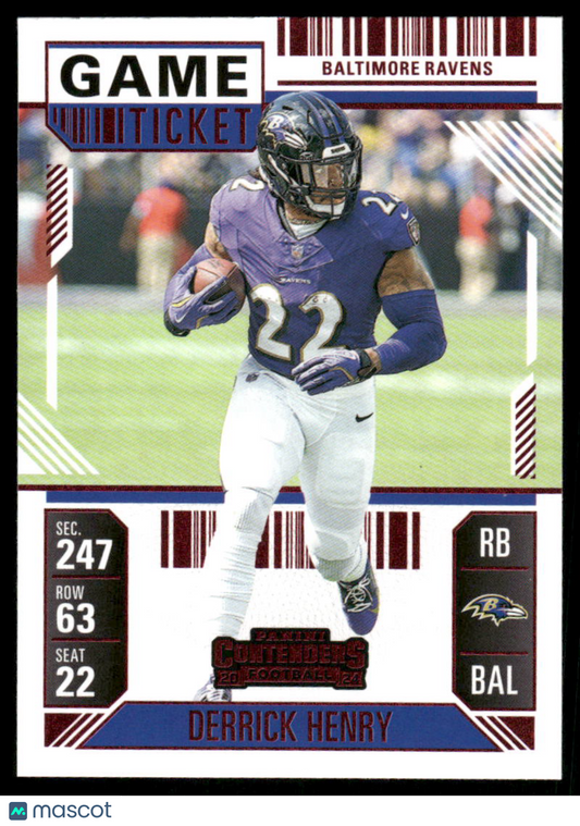 2025 Panini Contenders Football Derrick Henry #9 Red Football