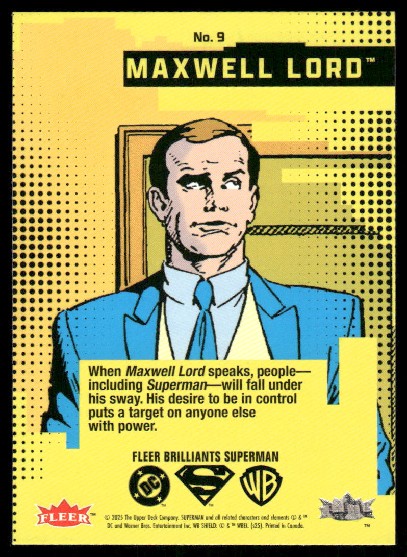 2025 Fleer Brilliants Superman Maxwell Lord #9