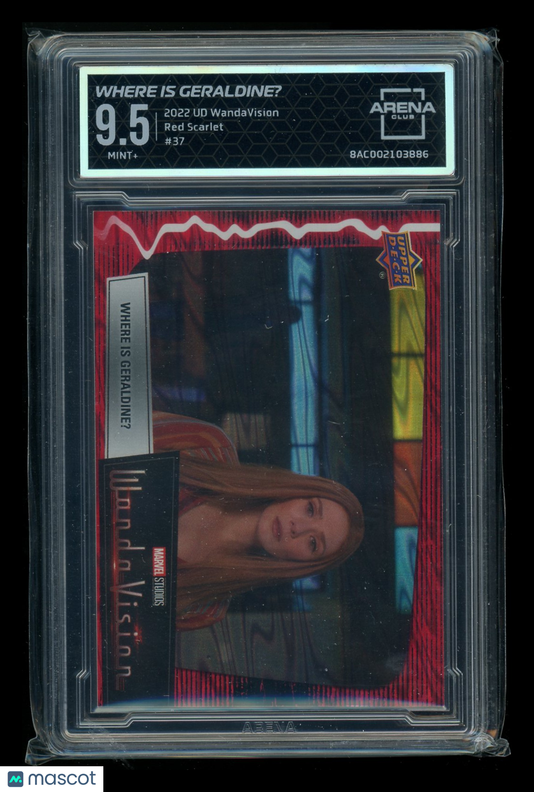 2022 Upper Deck WandaVision Red Scarlet Wanda Maximoff #37 Arena Club 9.5