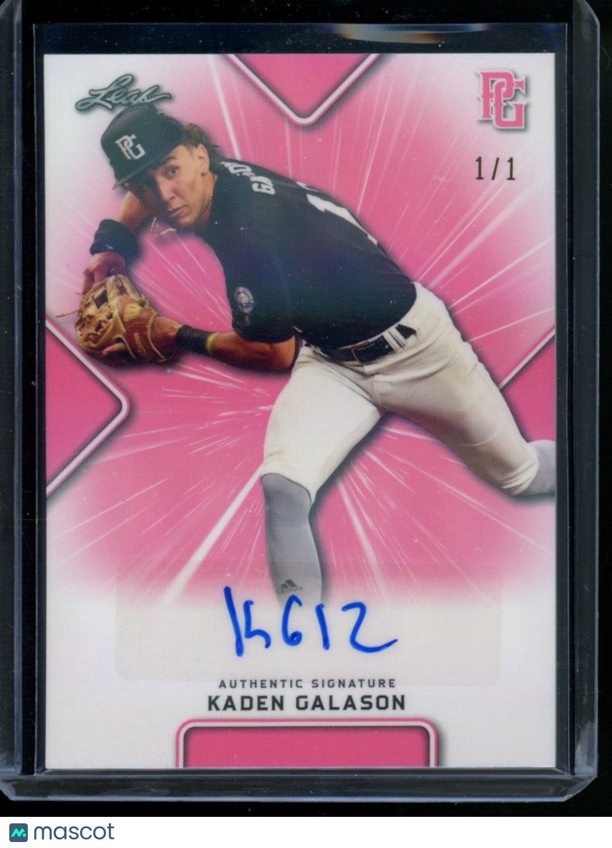 2021 Leaf Perfect Game National Showcase Kaden Galason #BA-KG1 1/1 Auto