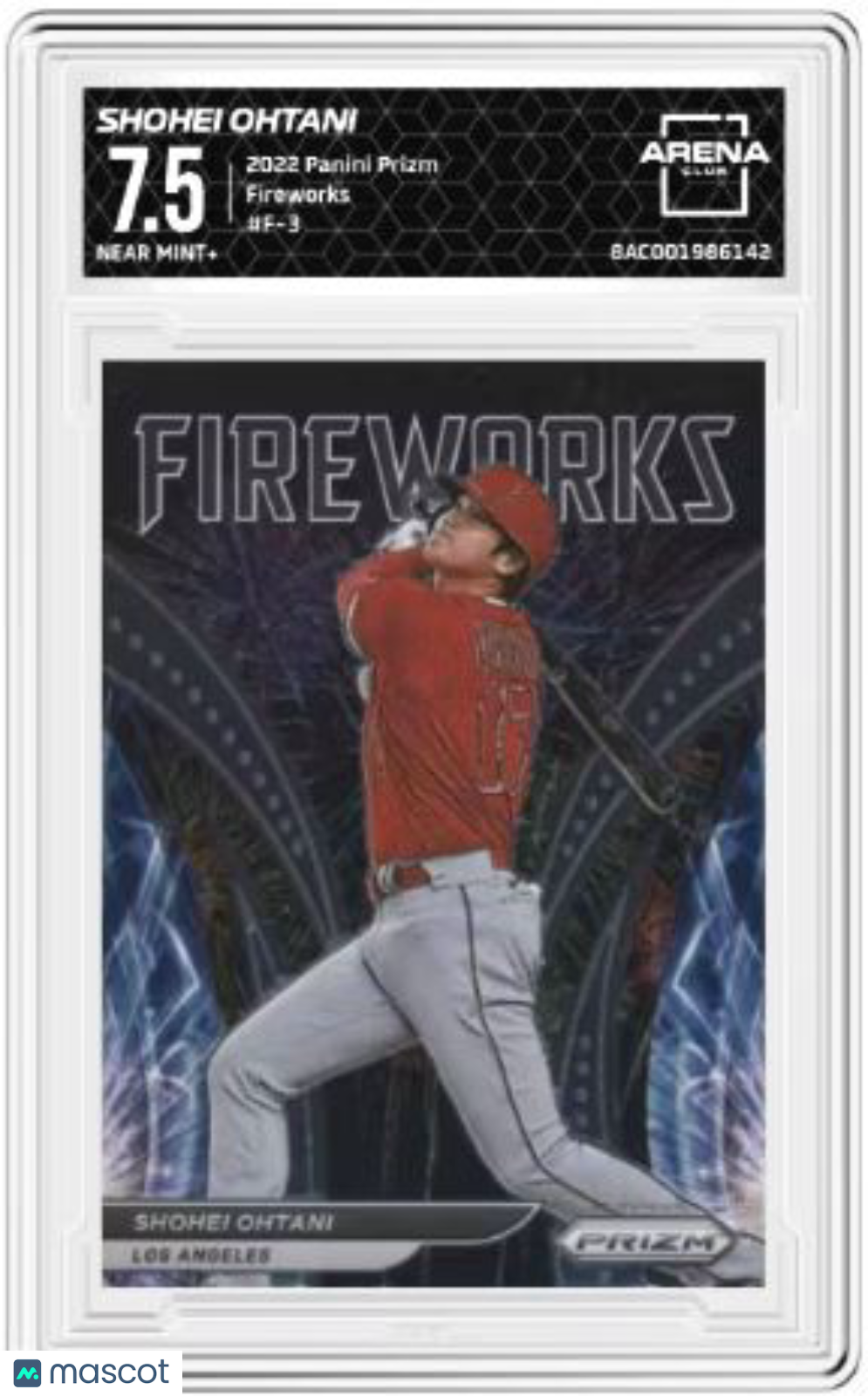 2022 Panini Prizm Shohei Ohtani #F-3 Fireworks Baseball AC 7.5