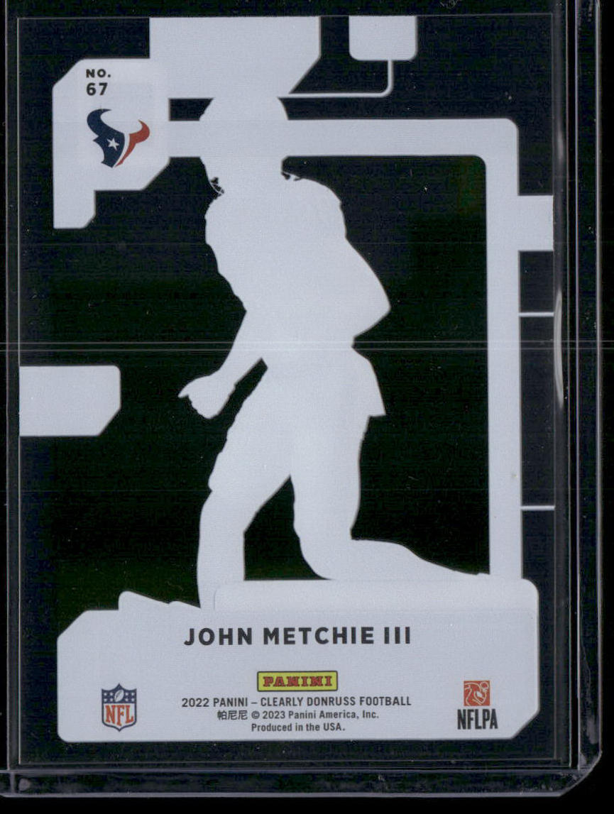 2022 Panini Clearly Donruss John Metchie III #67 Rated Rookie Football