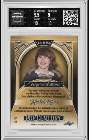 2024 Leaf Metal Pop Century Mitchell Musso 5/6 #BA-MM2 Arena Club 9.5