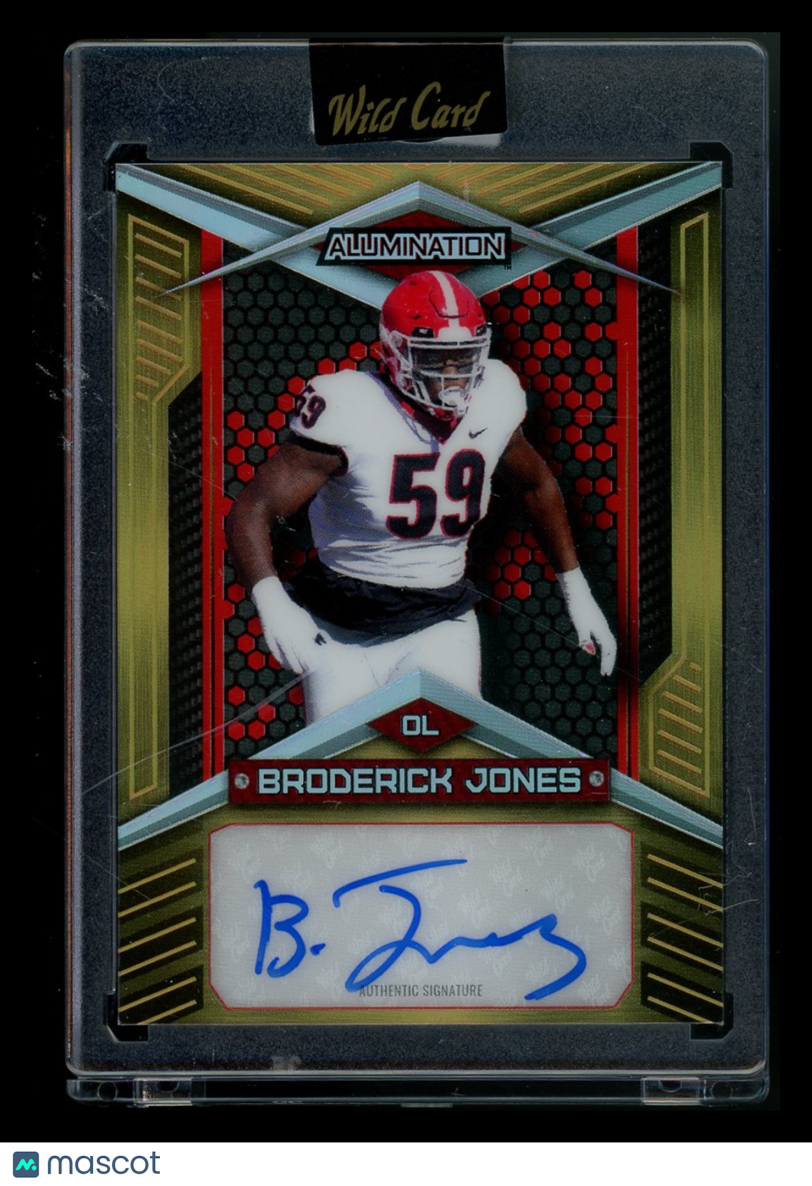 2023 Wild Card Alumination Broderick Jones #AB-13 3/50 Football