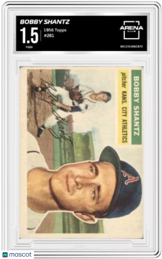 1956 Topps Bobby Shantz #261 Baseball Arena Club 1.5