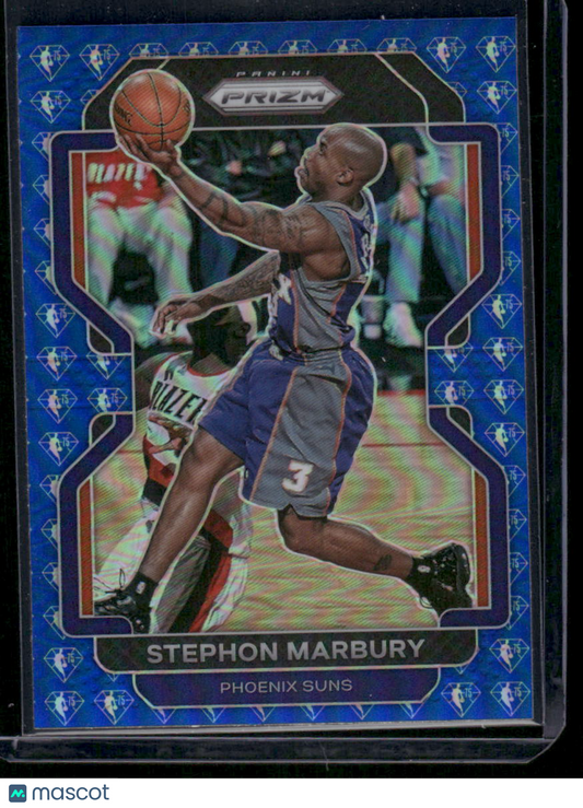 2021-22 Panini Prizm Stephon Marbury #277 75th Logo Blue Basketball