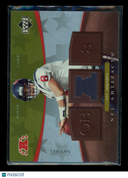 2007 Upper Deck NFL Artifacts David Carr #AFC-DC Jersey Patch Football