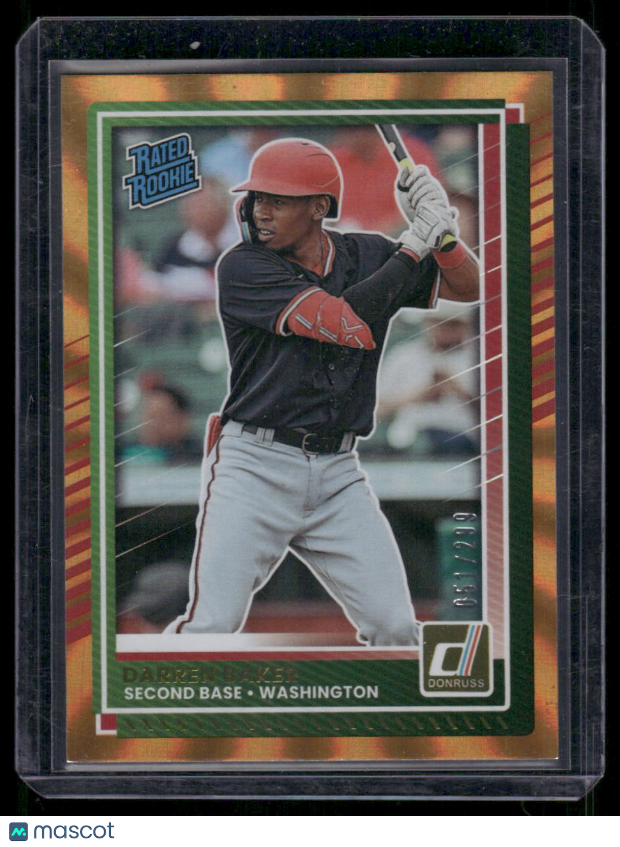 2025 Donruss Darren Baker #43 Orange 051/299 Baseball