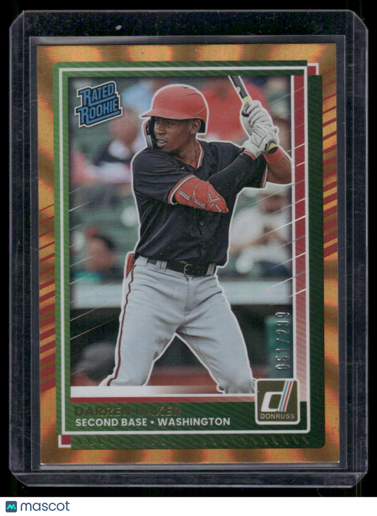 2025 Donruss Darren Baker #43 Orange 051/299 Baseball
