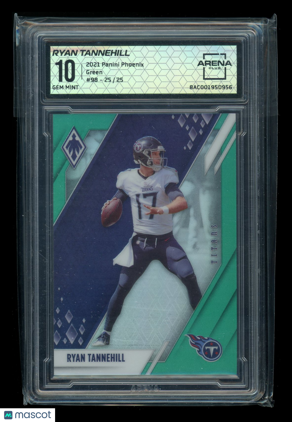 2021 Panini Phoenix Green Ryan Tannehill #98 25/25 Football Arena Club 10