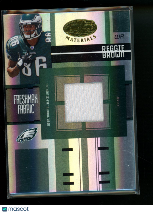 2005 Donruss Leaf Materials Reggie Brown #FF-220 Rookie Patch Freshman Fabric